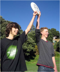Frisbee Pair Flying High 2012